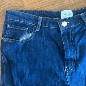 Sezane Dark Wash Light Weight Denim Jeans